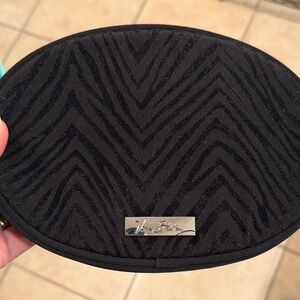 Vera Bradley Black Velvet Oval Crossbody Bag